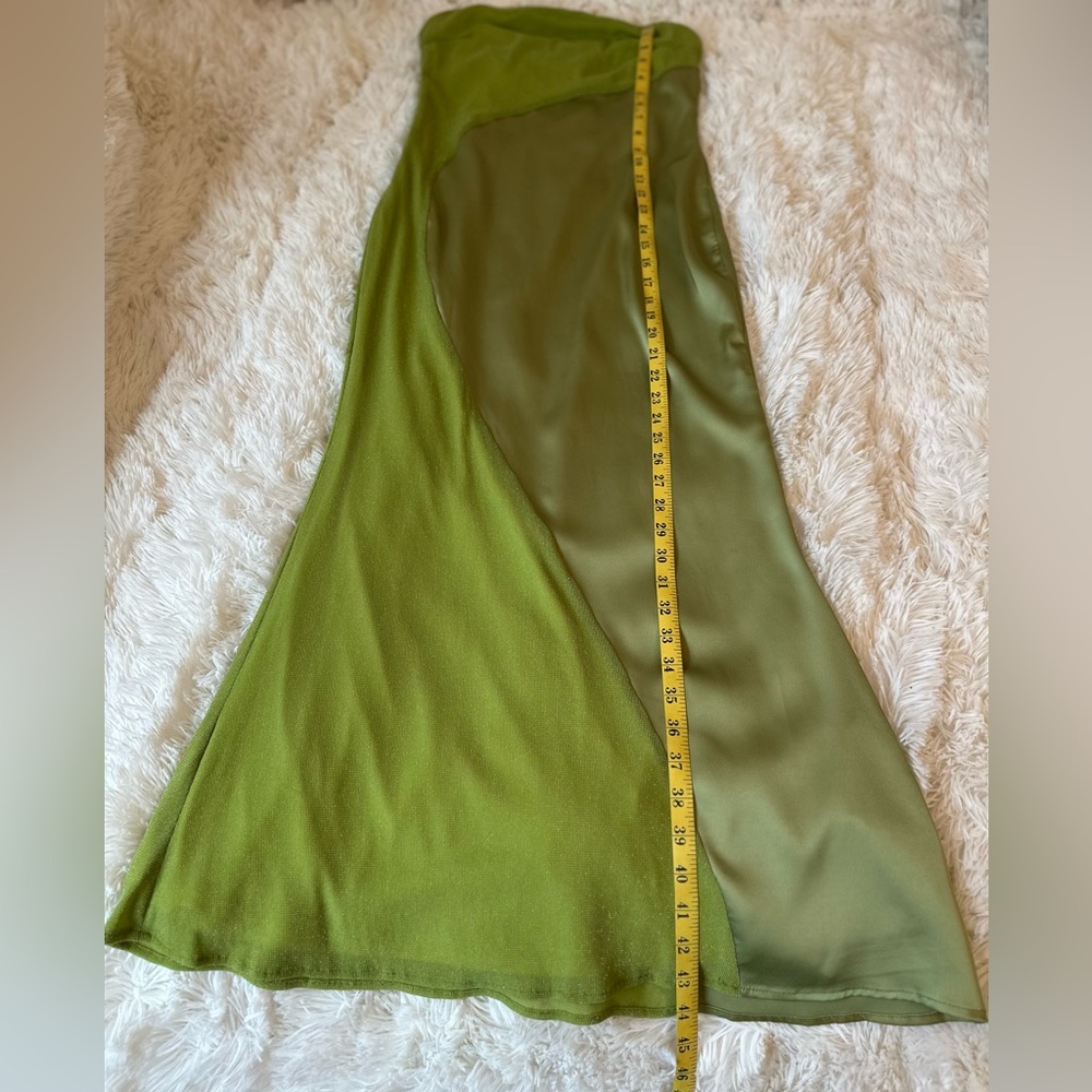 D&M Women’s Green Maxi Dress Evening Wedding Party Dress Size: Medium NWT - Picture 3 of 11